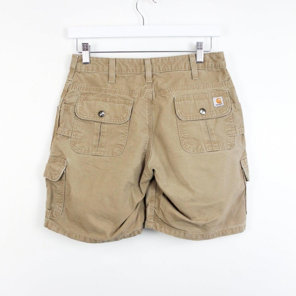 Carhartt WB164 Khaki Canvas Cargo Shorts (28) - Picture 2 of 2
